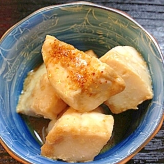 カジキのレンジ蒸し（わさび醤油風味）